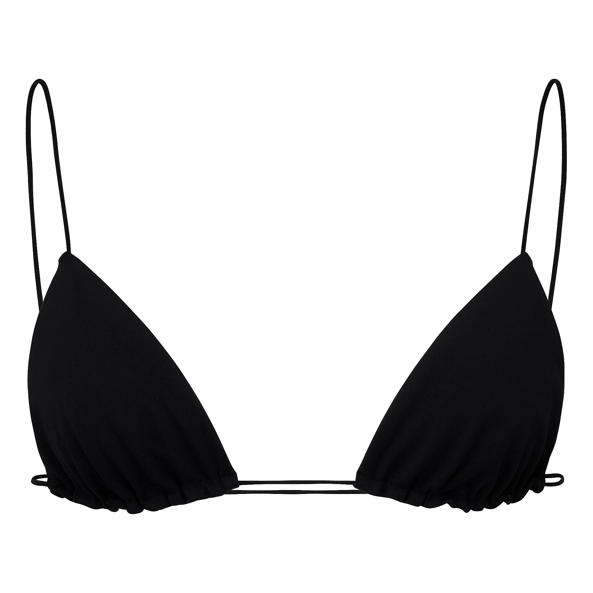Ziah Strappy Triangle Bikini Top Black Smallable