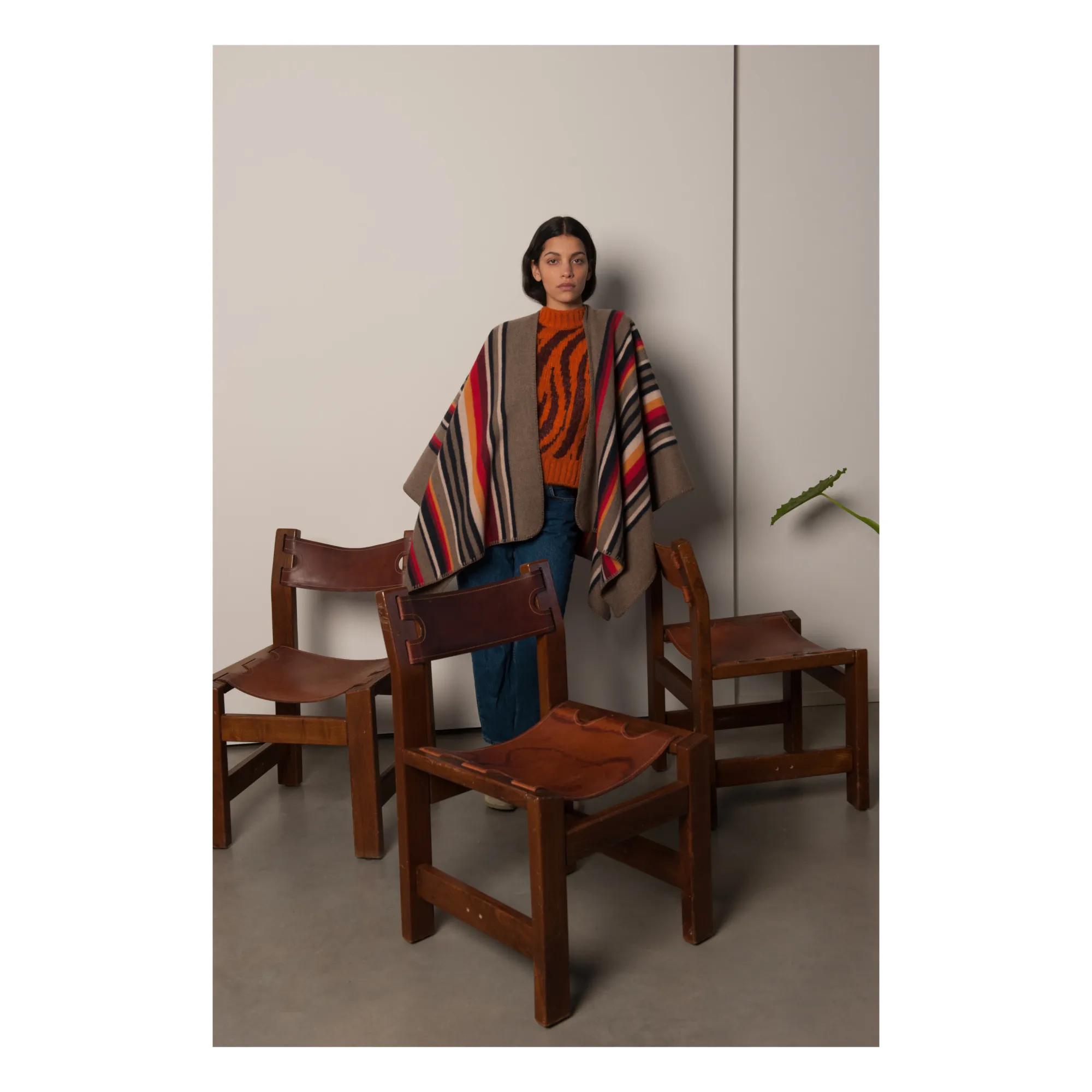 Cape Apache Laine Recyclée | Taupe- Image produit n°2