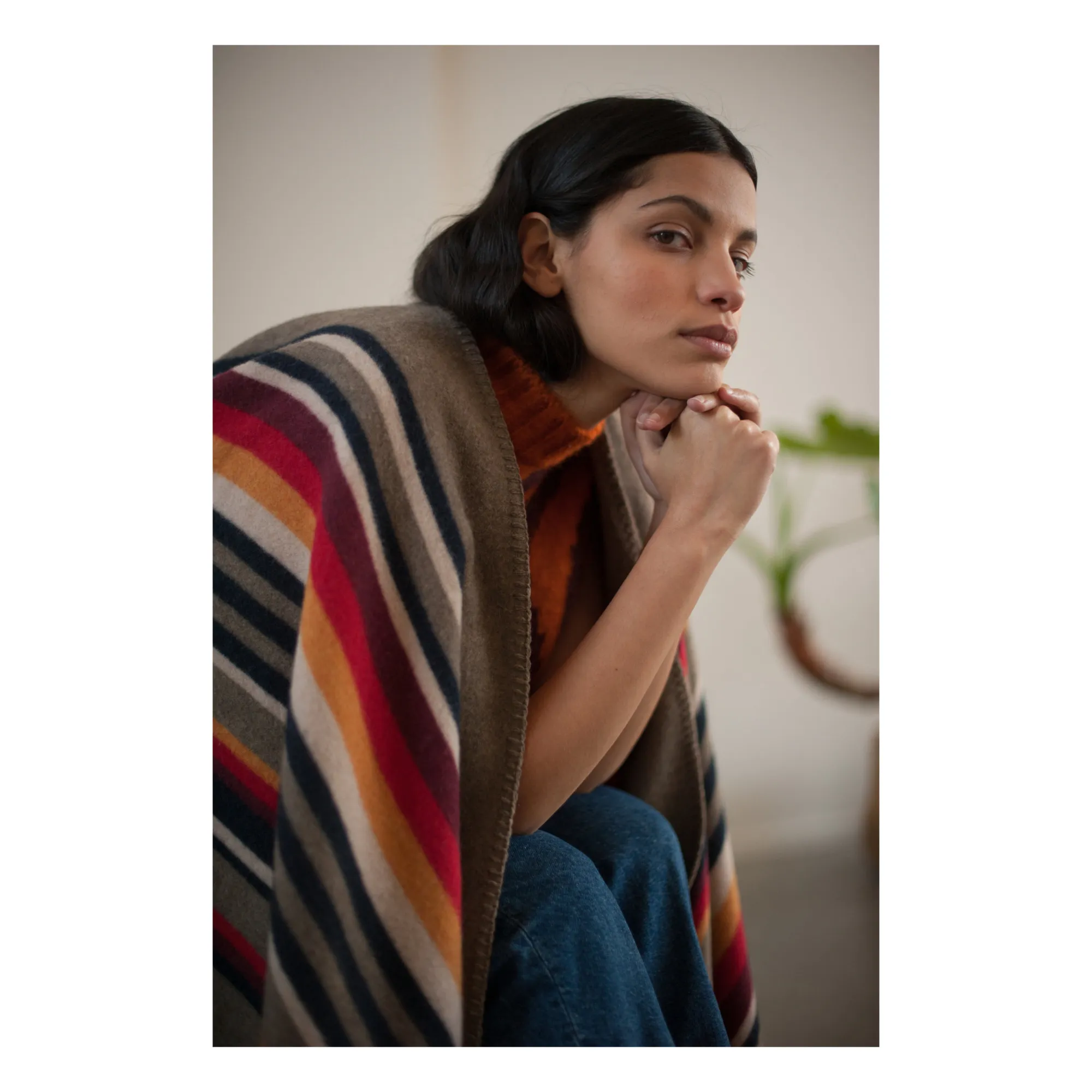 Cape Apache Laine Recyclée | Taupe- Image produit n°6