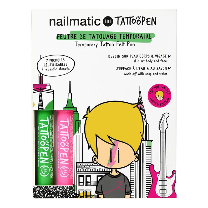 Nueva York x JO LITTLE Tattoopen & Reutilizable Stencil Duo Set- Imagen del producto n°0