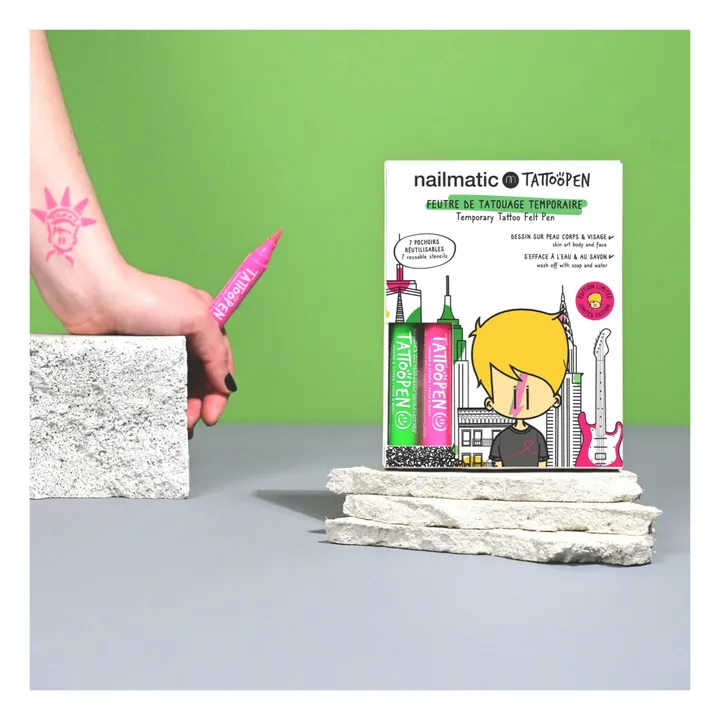 Nueva York x JO LITTLE Tattoopen & Reutilizable Stencil Duo Set- Imagen del producto n°1