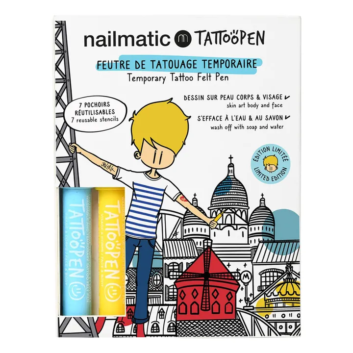 París x JO LITTLE Tattoopen & Reusable Stencil Duo Set- Imagen del producto n°0