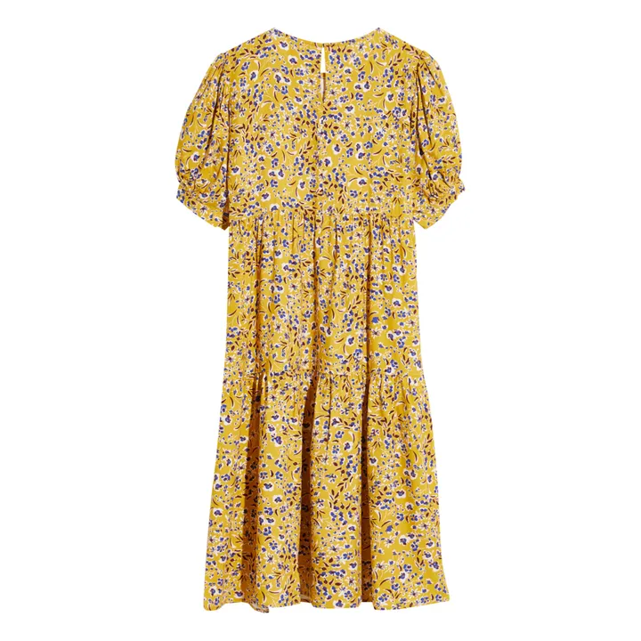 Robe Atomic Volants Imprimé | Jaune moutarde- Image produit n°3
