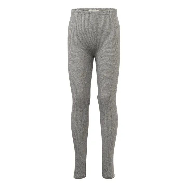 Legging Bieber Soie et Coton Bio | Gris- Image produit n°0