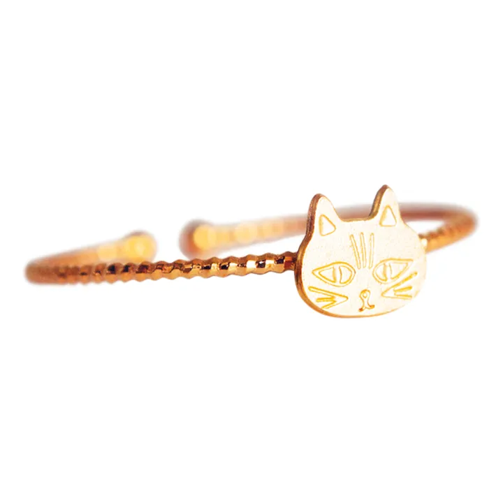 Bague Chat | Doré- Image produit n°0
