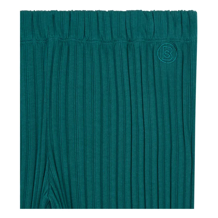 Women's Ribbed Organic Cotton Legging | Chrome green- Product image n°1