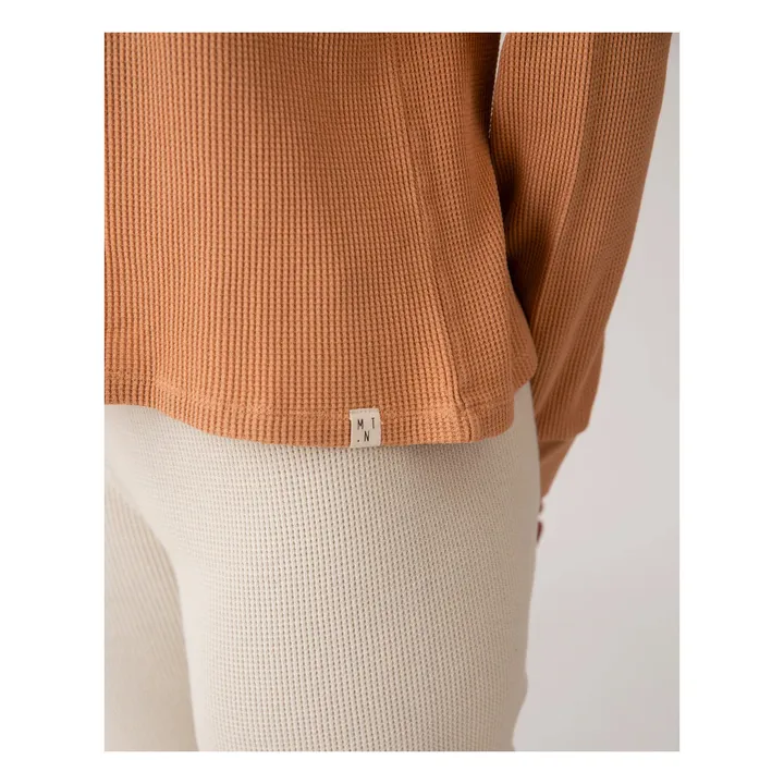 T-Shirt Côtelé Coton Bio - Collection Femme | Terracotta- Image produit n°3