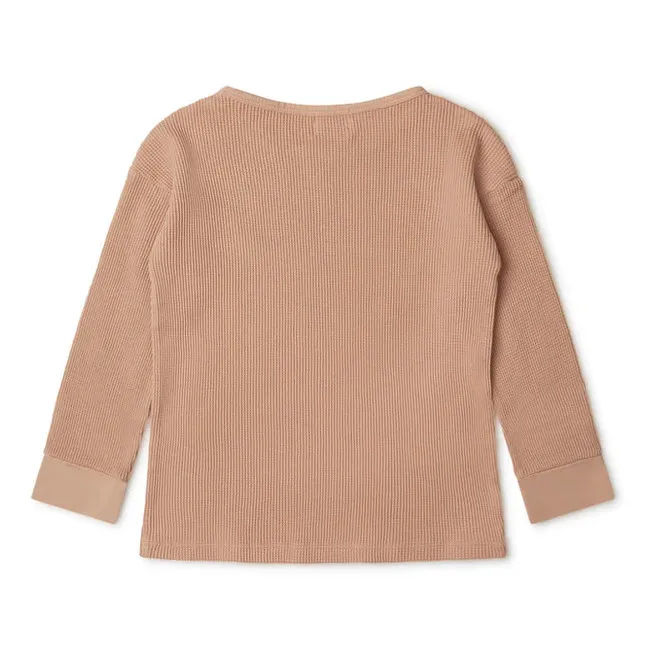T-Shirt Côtelé Coton Bio - Collection Femme | Terracotta- Image produit n°4