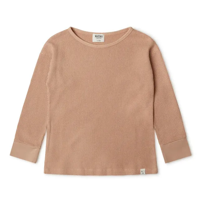 T-Shirt Côtelé Coton Bio - Collection Femme | Terracotta- Image produit n°0