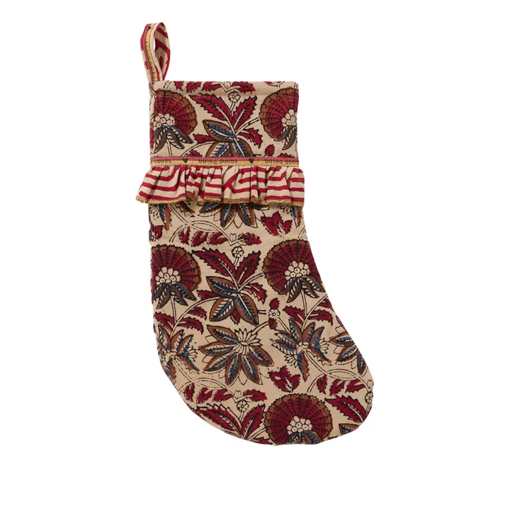 Cotton Christmas boot | Brown- Product image n°0