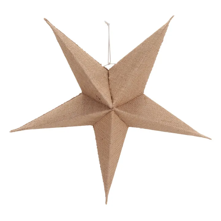 Décoration de Noël étoile en papier | Beige- Image produit n°0