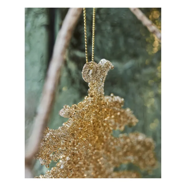 Décoration de Noël feuille Gliz - Lot de 3 | Doré- Image produit n°2