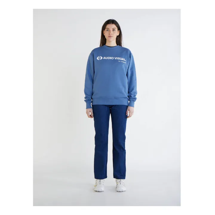 Crewneck Encore Eyes Coton Bio | Bleu horizon- Image produit n°1