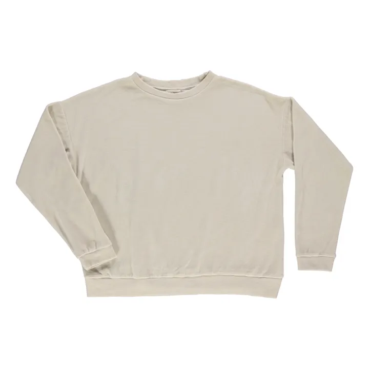 Sweat Velours Acentra - Collection Adulte | Ecru- Image produit n°0