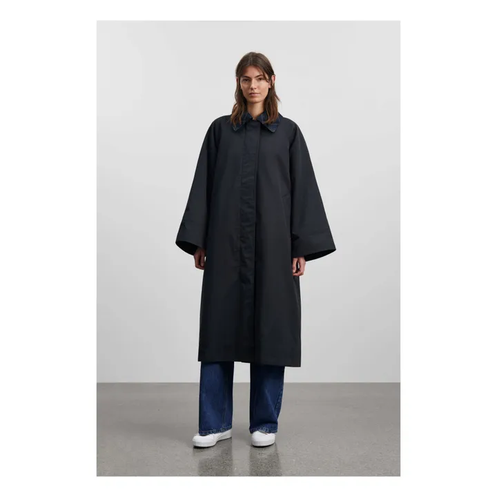Manteau Gaby Coton Bio | Bleu nuit- Image produit n°1