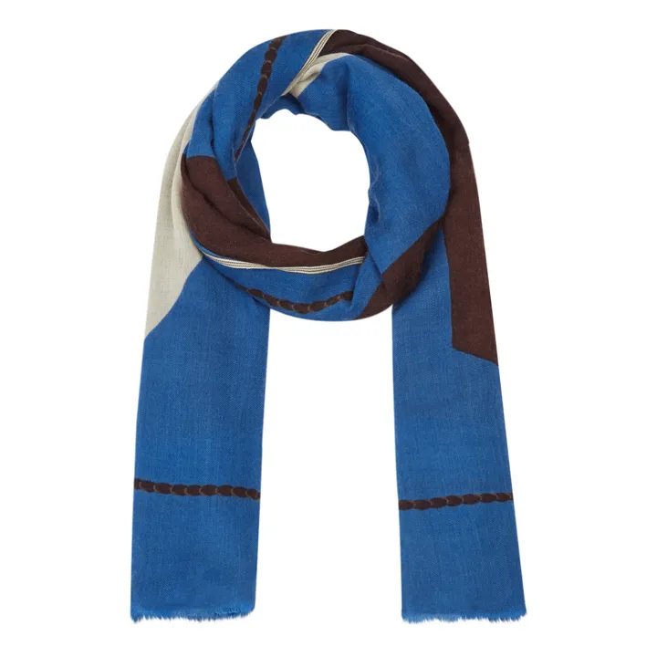 Scarf N°696 | Blue- Product image n°3