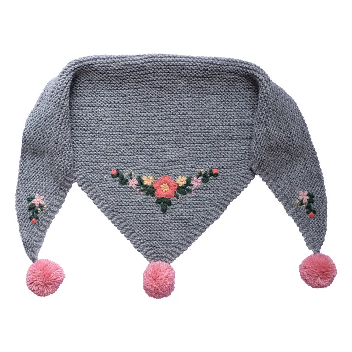 Bufanda bordada | Gris- Imagen del producto n°0