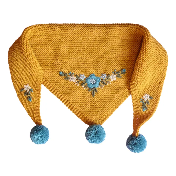 Embroidery scarf | Apricot- Product image n°0