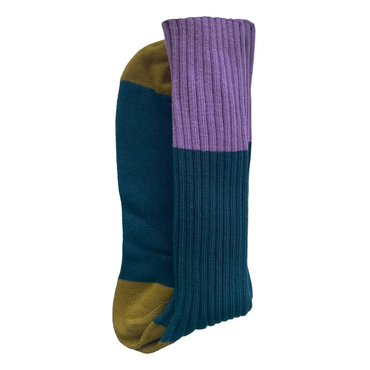 Chaussette Yvette | Bleu canard- Image produit n°0
