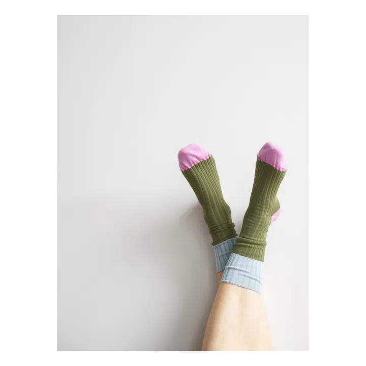 Yvette sock | Olive- Product image n°1