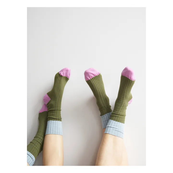 Yvette sock | Olive- Product image n°2