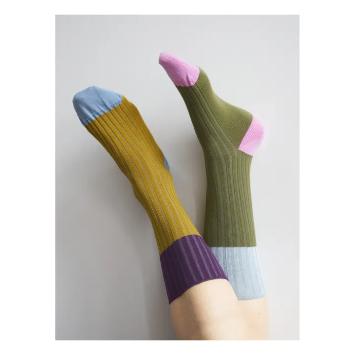 Yvette sock | Olive- Product image n°3