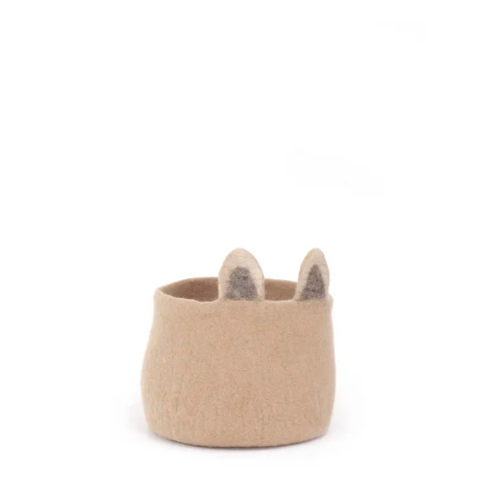 Pasu Felt Fox Basket | Nude- Product image n°0