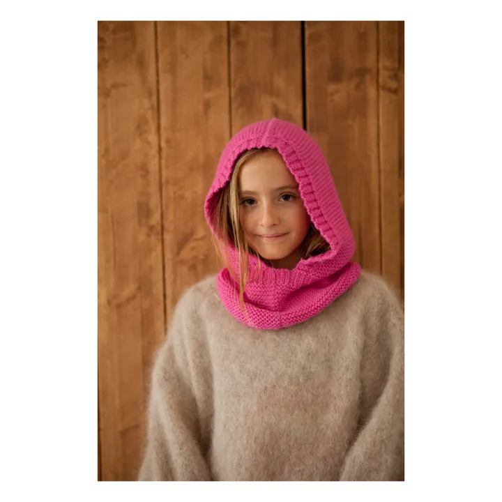 Baby Alpaca Lutin balaclava | Fuchsia- Product image n°0
