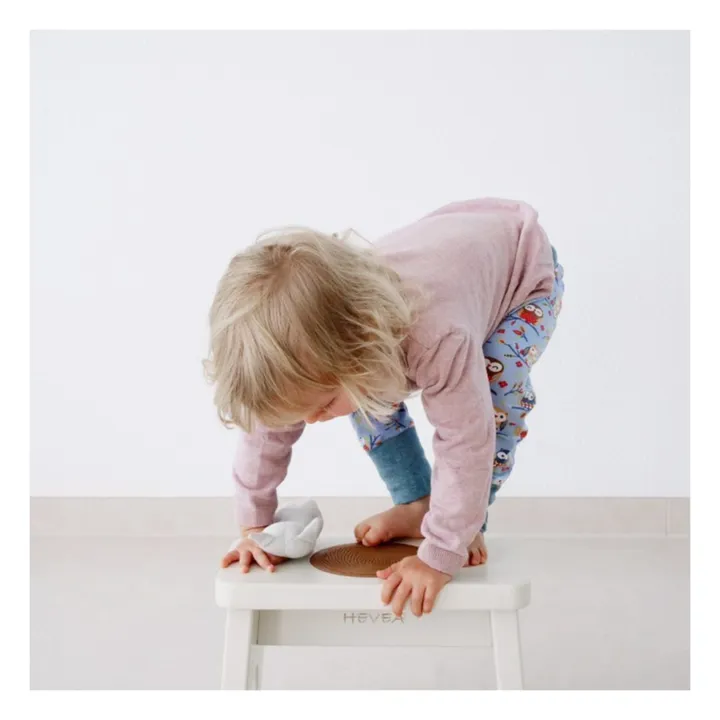 Rubberwood Stool | White- Product image n°1