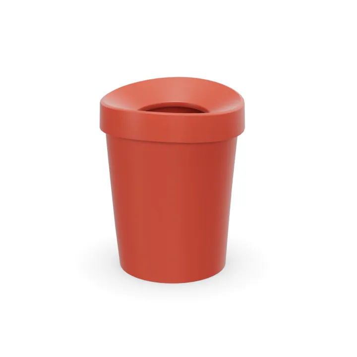 Poubelle de bureau Happy en matière recyclé | Coquelicot- Image produit n°0