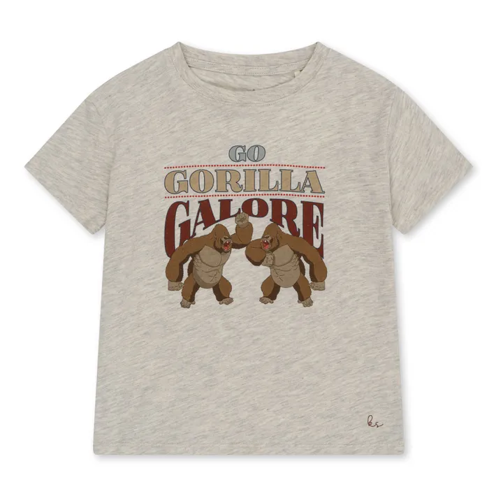 T-shirt Famo Coton Bio | Beige chiné- Image produit n°0