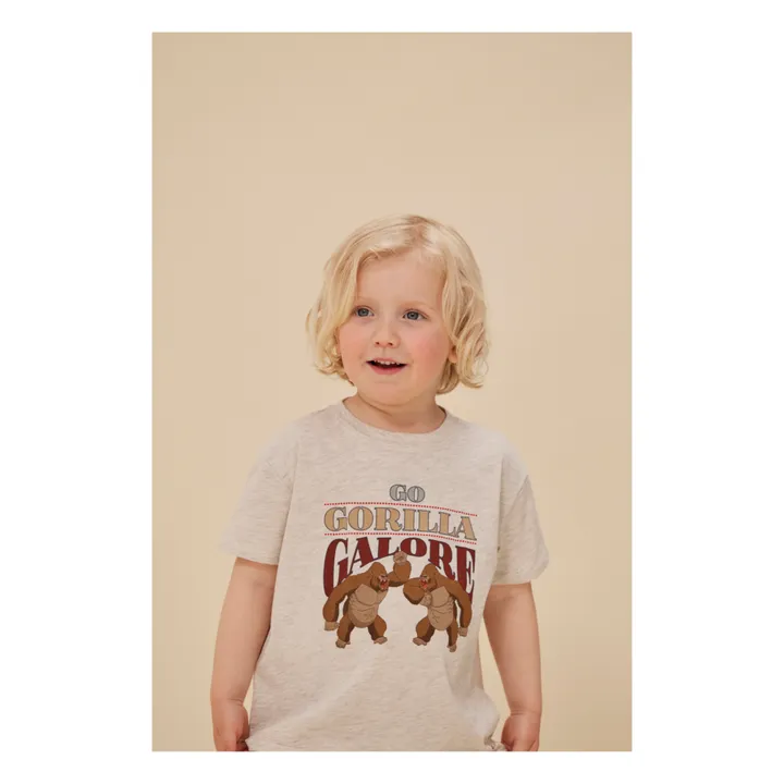 T-shirt Famo Coton Bio | Beige chiné- Image produit n°1