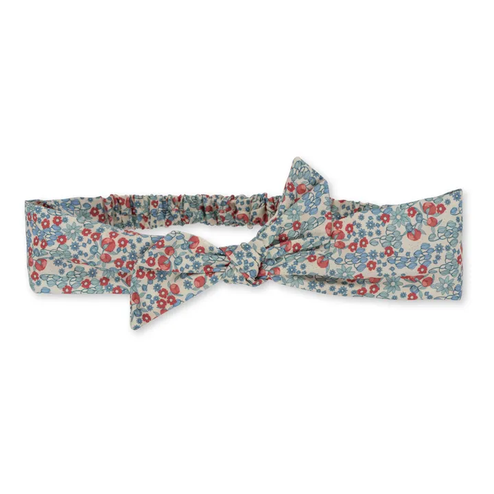 Bandeau Fleuri Coton Bio | Bleu- Image produit n°0