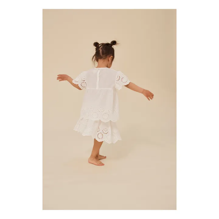 Blusa Posey de algodón orgánico | Blanco- Imagen del producto n°3