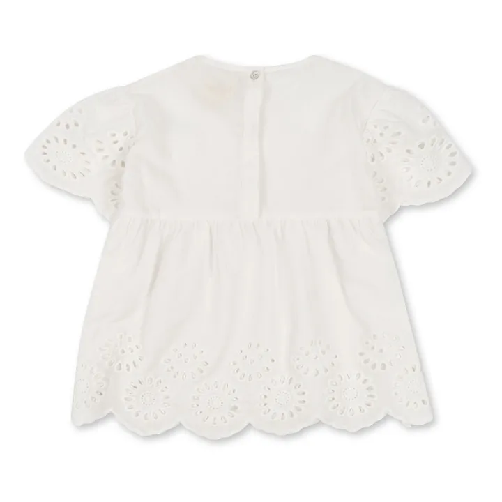 Blusa Posey de algodón orgánico | Blanco- Imagen del producto n°7
