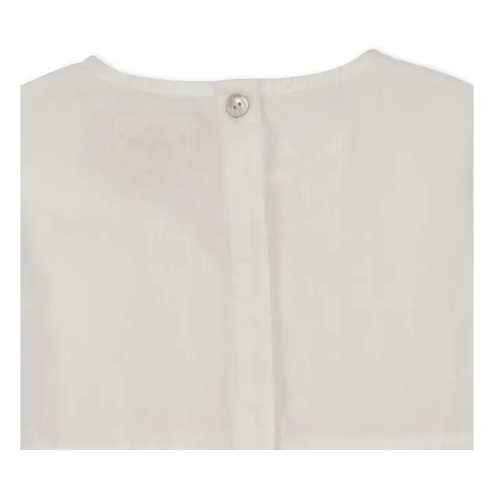 Blusa Posey de algodón orgánico | Blanco- Imagen del producto n°8