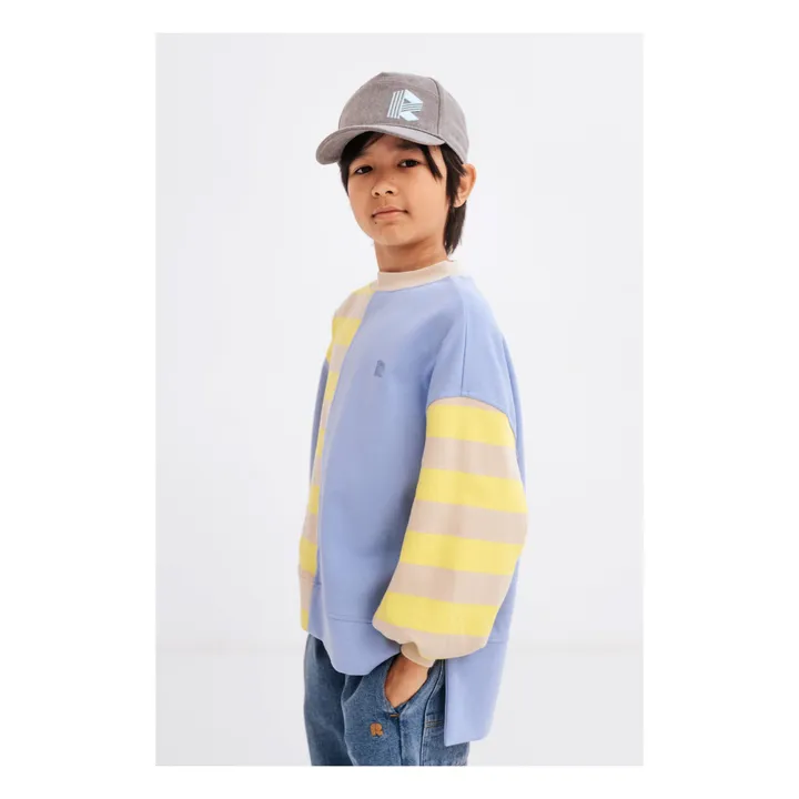 Sweat Coton Bio Boxy | Bleu ciel- Image produit n°2