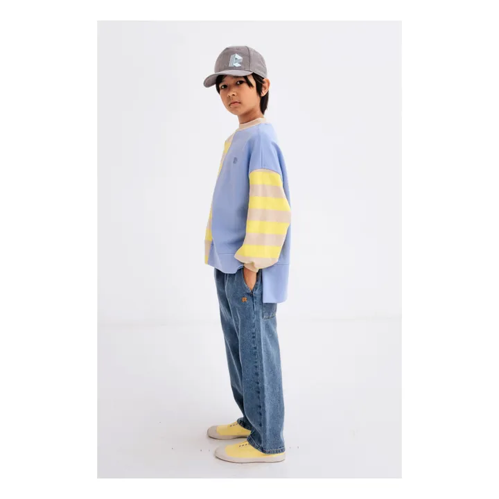 Sweat Coton Bio Boxy | Bleu ciel- Image produit n°3