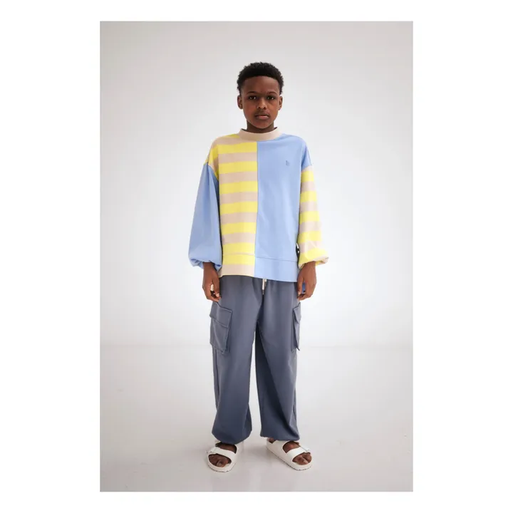 Sweat Coton Bio Boxy | Bleu ciel- Image produit n°4