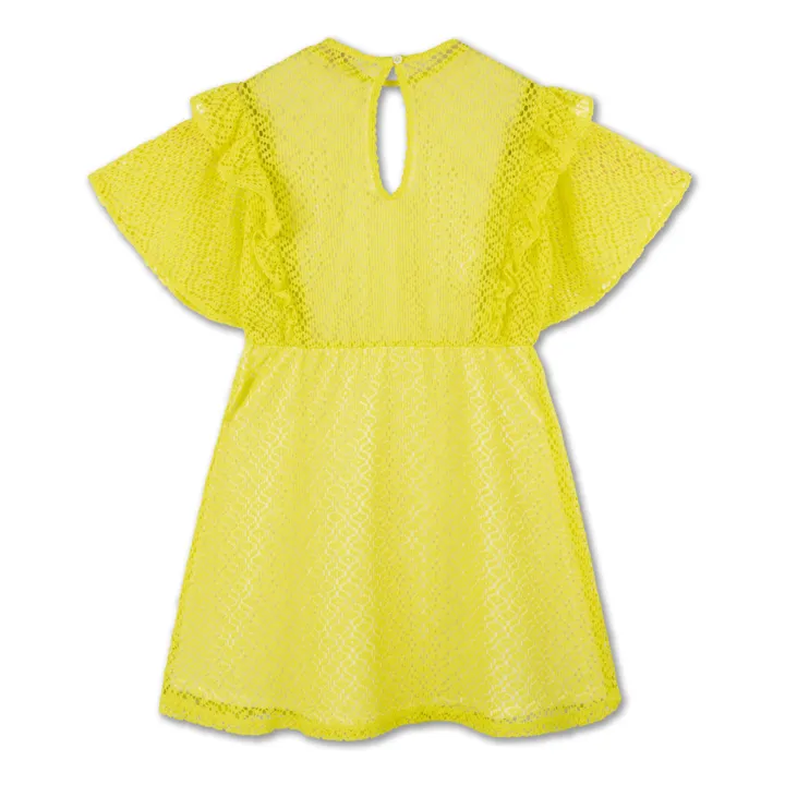 Robe Coton Bio Volant | Jaune- Image produit n°5