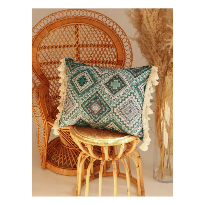 Cojín boho | Verde- Imagen del producto n°2