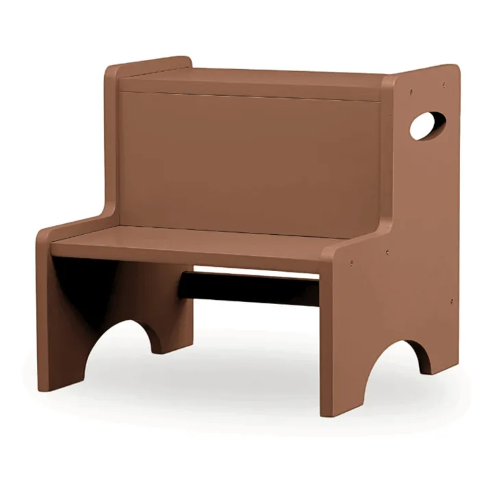 Marche-pied en bois | Brun- Image produit n°0