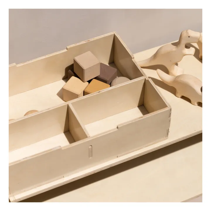 Boite de rangement avec couvercle en bois | Bois clair- Image produit n°0