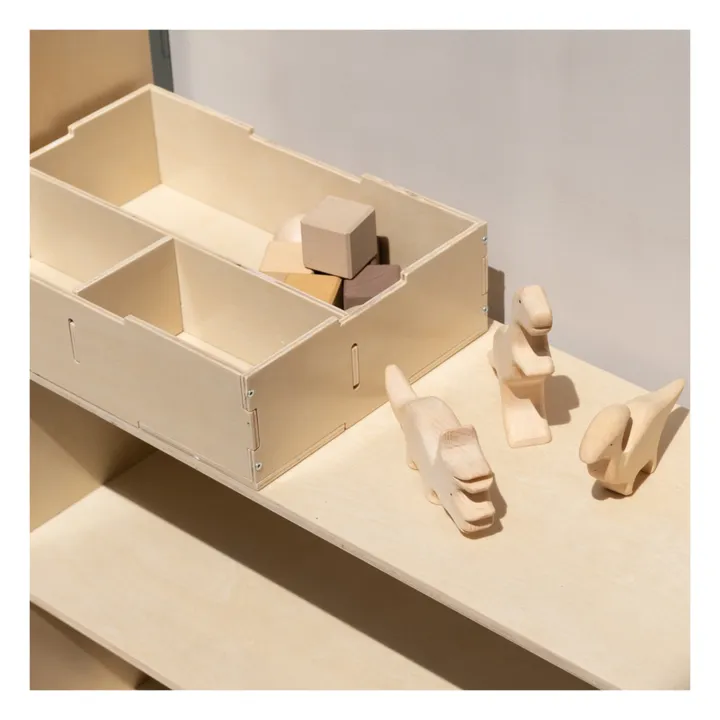 Boite de rangement avec couvercle en bois | Bois clair- Image produit n°1