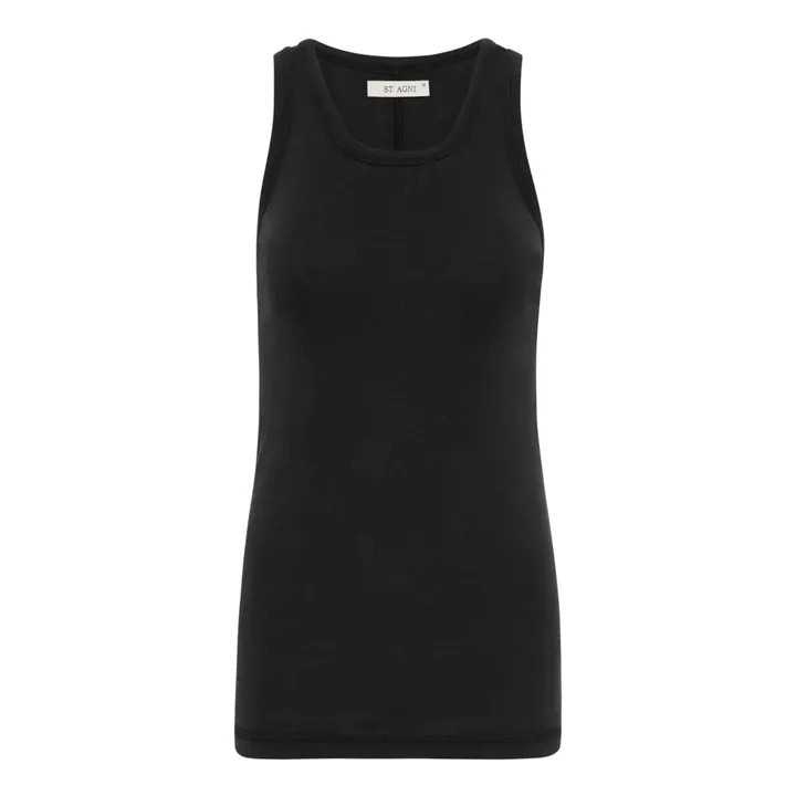 Débardeur Singlet Coton Bio | Noir- Image produit n°0