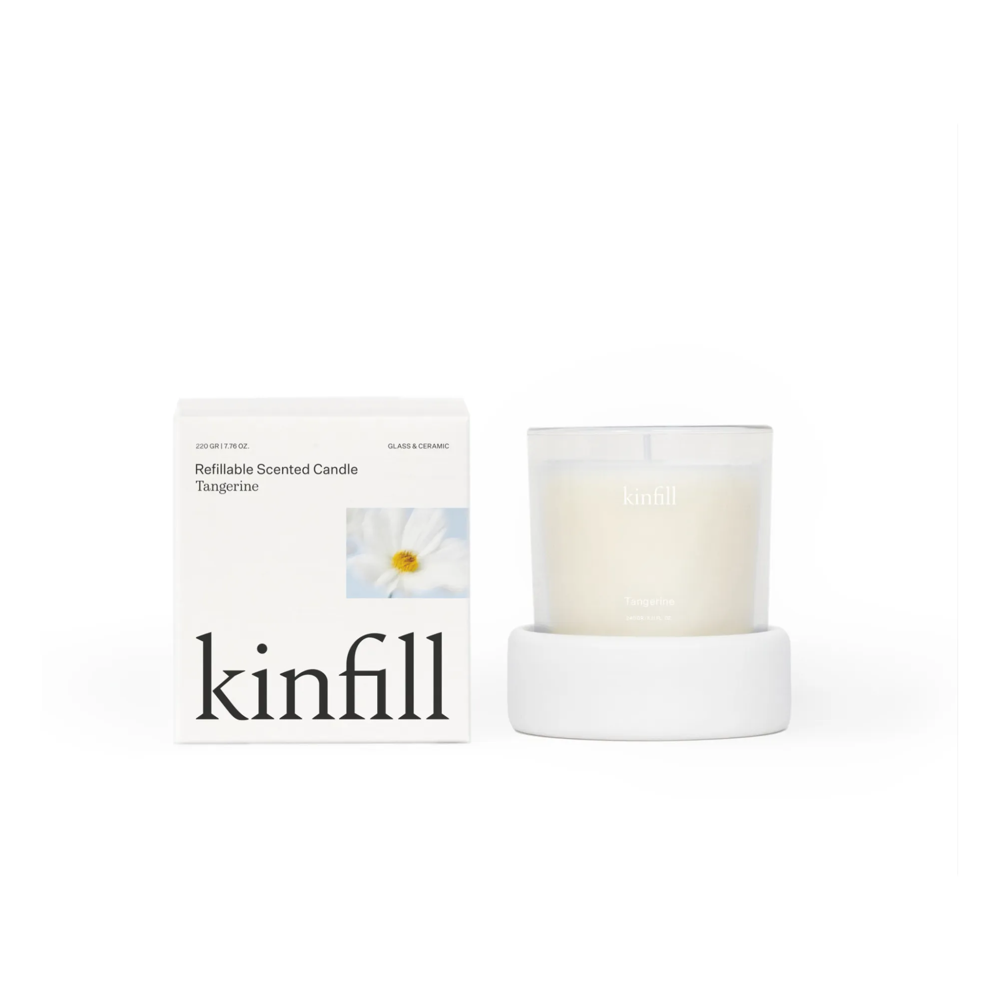 Bougie parfumée Tangerine | Blanc- Image produit n°3