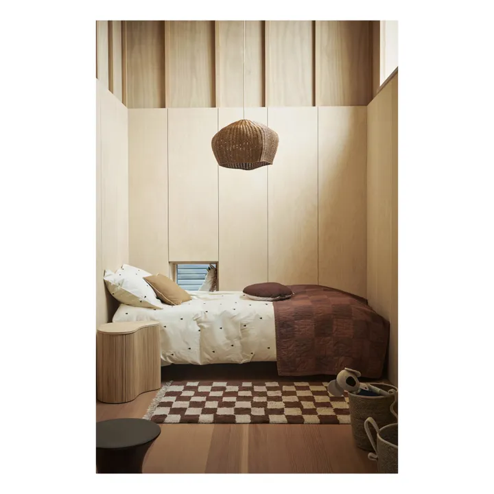 Mara checkerboard carpet | Rust- Product image n°1