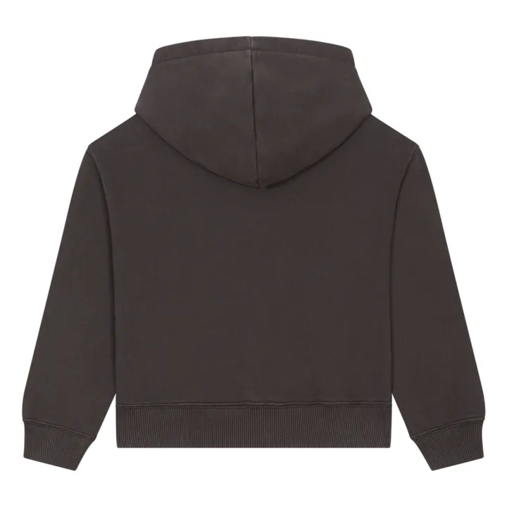 Sweat A Capuche Fille Coton Bio | Noir- Image produit n°1