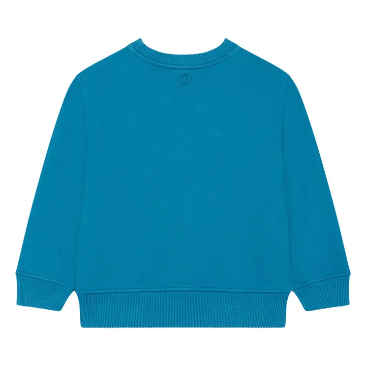 Sweat Crewneck Garçon Molleton Bio | Bleu azur- Image produit n°1
