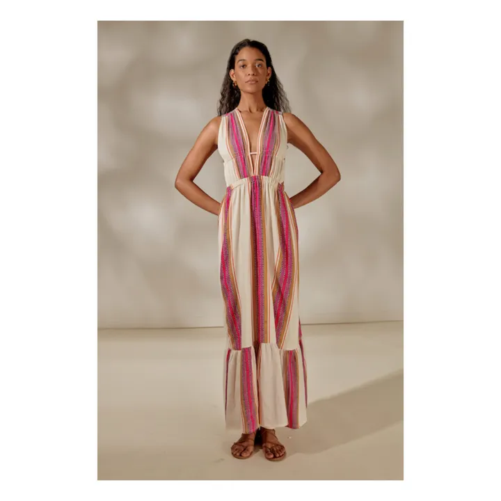 Robe Lelisa | Rouge framboise- Image produit n°1